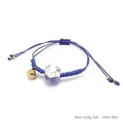Ceramic Lucky Cat Bracelet Blue Lucky Cat - Dark Blue - One Size