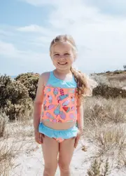 Girls Size 3-7 Bathers Tankini Set Ice-Cream Print