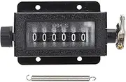 EVTSCAN Mechanical Counter 6 Digit Hand Pull Stroke Tally Counter with Spring for Punch Press D94‑S