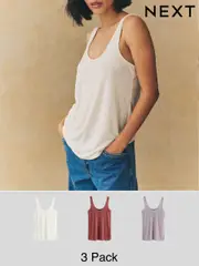 Rust/Cream/Mauve Purple Rib Vests 3 Pack (AN2167) | $56
