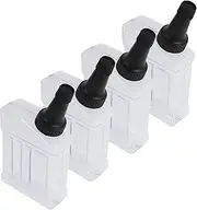 Kisangel 4pcs Reusable Plastic Bead Storage Bottles with Lids Transparent Dropper Containers for Easy Replacement and Organization for Beads and Travel
