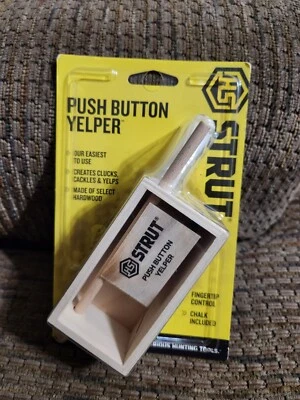 Turkey Call HS STRUT® Push Button Yelper™ HS-STR-07056W2 Hardwood Clucks Cackles