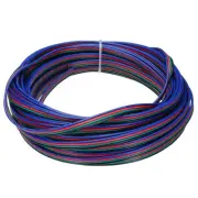 20 AWG Flat Ribbon Wire LED Extension Cable 4 Pin, 40Ft/12M Long 1.8mm Dia
