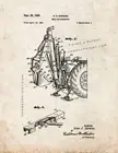 Back Hoe Excavator Patent Print Old Look