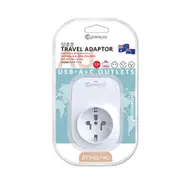 Sansai Worldwide Travel Adaptor USB-C+A USA/Canada/Europe to AU/NZ Plug