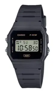Casio F91W Digital Gray Bio Based Resin Strap Quartz F-91WB-8A WR Unisex Watch