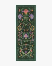 75' x 215' | Machine Washable Runner Rug | Kid & Pet Friendly | Indoor Rug | Protea Forest Green Flatwoven Rug by Iris Apfel | Ruggable