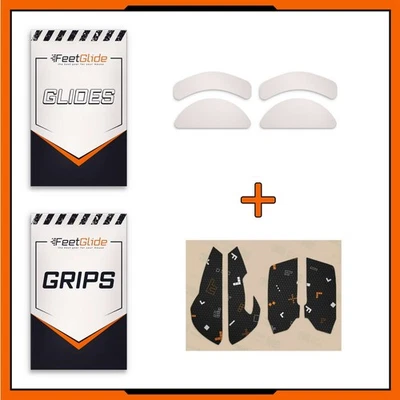 FeetGlide PTFE Mouse Skates & Grip Tape Bundle for Razer Viper Mini