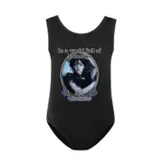Sjkdxv Kids Girls Wednesday Printed The Addams Family Theme One Piece Swimwear Swimsuit Beach Bathing Suit Black 13-14 Years