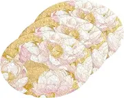 Rose Gold Flower Absorbent Clean sponges Magic Eraser All-Purpose Decorative Kitchen sponges for Washing Dishes for Cleaning Kitchen Pans, Tableware, and Non Stick Cookware (3 Count)