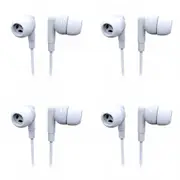 4x Laser Wired 3.5mm Silicone In-Ear Earbuds Headphones 1.2m For Smartphones WHT