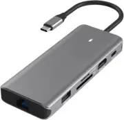Christol Aluminum Type C Docking Station 10 in 1 HUB 4K60Hz HDMI-compatible