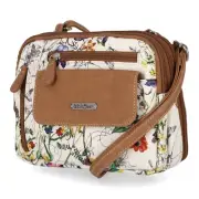 MultiSac Zippy Triple Compartment Crossbody Bag Vienna Floral