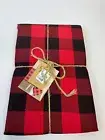 Check Plai 70” Round red & black checkered Tablecloth- NEW in PACKAGE Christmas