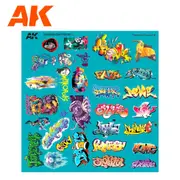 Ak Interactive - Accessories - Assorted Graffiti Decals