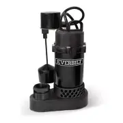 Everbilt Submersible Sump Pump 8.25'-Cord 1/2HP Aluminum Housing Vertical Switch
