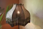 Lampshade scallop soil gathering hand-stitched table lampshade floor lampshade