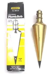 NEW! GENERAL TOOLS 24-oz. BRASS PLUMB BOB, No. 800-24