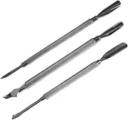 MERRYHAPY Nail Beauty Kit 3pcs Cuticle Nail Cleaning Sticks Stainless Steel Exfoliating Tools for Professional Home Use