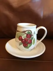 Portmeirion Pomona coffee cup and saucer 6oz