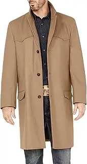[Gsywaipei] Men's Casual Wool Blend Coat Single Breasted Long Pea Overcoat Notched Collar Slim Fit Trench Coats