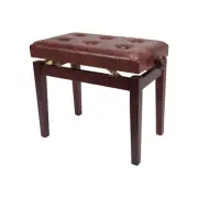 New Crown Standard Tufted Height Adjustable Piano Keyboard Stool Bench (Walnut)