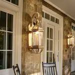 全銅美式戶外壁燈室外門口庭院燈墻燈樓梯過道復古美式創意