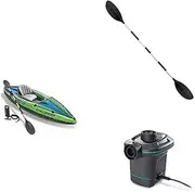 [INTEX] 68305NP Challenger K1 Inflatable Kayak Essentials Bundle