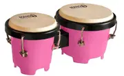 Mano Percussion Mini Bongo Drums, 4.5 & 5 Inch Tunable Heads Pink
