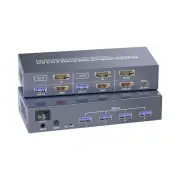 HDMI Displayport KVM Switch 2 Monitors 2 Computers, 8K60Hz 4K120Hz USB 3.0 Du...