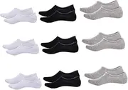 [Healeved] Summer Crew Socks for Men 9 Pairs Low Cut Anti-slip Breathable Sports Socks