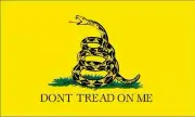 Gadsen Flag Yellow Don't Tread On Me Snake Artwork Nylon w/ Two Metal Grommets