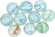 PHENOFICE 15pcs Boys and Girls Glass Ball Toys Physics Experiment Equipment Solid Marbles for Chinese Checkers Random Style