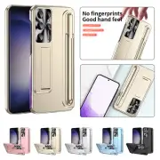 For Samsung Galaxy S23 Ultra S23 Plus Slim Electroplated PC Case with Stylus