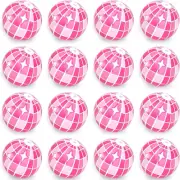 Whaline 16Pcs Disco Inflatable Beach Ball 16'' Pink Pool PVC Balls Cute Game ...