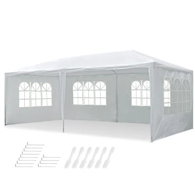 10'x20' Outdoor Party Tent Canopy Wedding Pavilion Marquee Cater Event 6 Walls