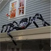 Halloween Black Giant Spider Soft and Fury Terrifying Spider Deco ion Deco ion Scene Layout Black 150CM Black One Size
