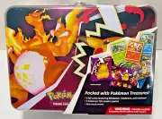 Pokemon TCG Fall 2020 Charizard Collectors Treasure Chest Lunch Box Tin Sealed