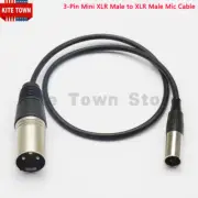 3-Pin Mini XLR Male to 3-Pin XLR Male Lavalier Microphone Cable Mic Cord