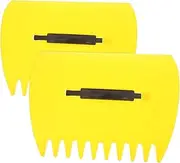 1 Pair Yard Rake for Leaves Plastic Lawn Tool with Strong Clamping Force for Outdoor Lawn Cleaning Ergonomic Handle Plastic Leaf Rake