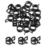 20 Pcs Fuel Line Clamps Spring Band Hose Clamps 10mm , Black