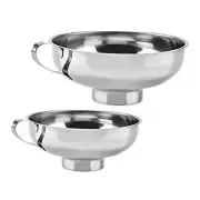 Set of 2 Pcs Mason Jar Funnel, Canning Funnel with Handle for Wide and Regular