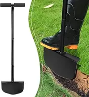 DenForste 43inch Edger Lawn Tool - Manual Lawn Edger - Border Edger, Half Moon Lawn Edger with T-Grip for Lawn, Garden or Sidewalk