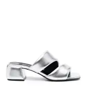 Square-headed high-heeled sandals 36,37 White