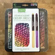 Crayola Signature Pearlescent Cream Sticks Luxe Colors Blendable NEW In SEALED