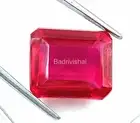 20 Ct Natural Shiny Red Ruby Loose Gemstone Faceted Emerald Cut Certified 4AUG