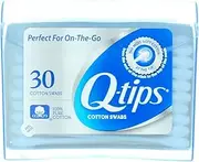 Q-Tips Swabs Purse Pack 30 Each (Pack Of 2)