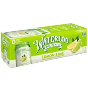Waterloo Sparkling Water Lime Flavor Zero Calorie No Sugar 12oz Cans