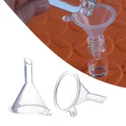2 Pack Mini Clear Plastic Funnel For Bottling Cosmetics Liquids And Oil Filling