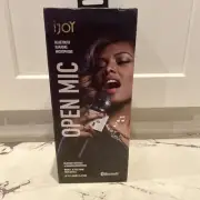 Ijoy Open Mic Bluetooth Speaker & Karaoke Microphone Silver & Black Brand New